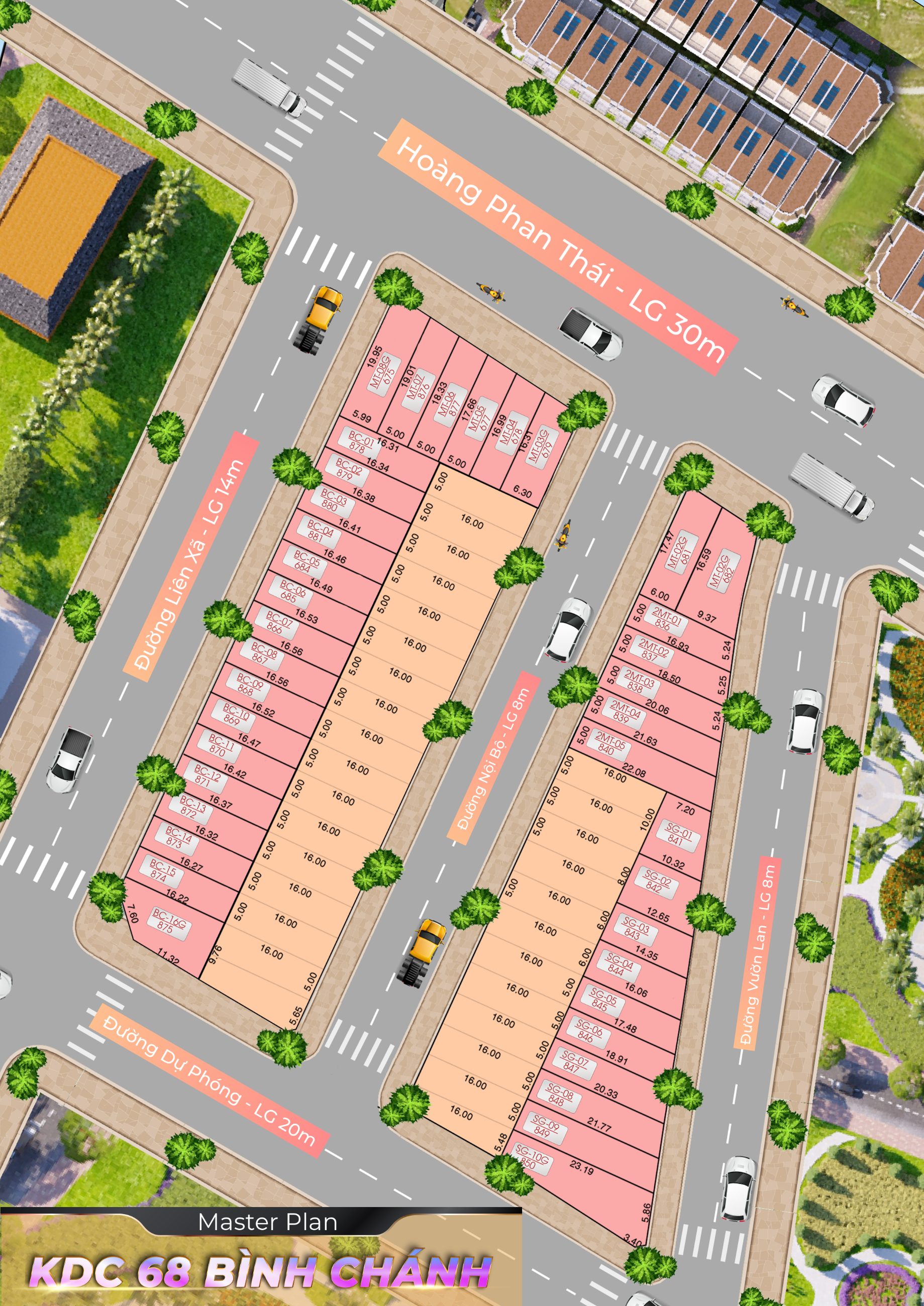 Master Plan KDC 68 Bình Chánh — phân khu BC / MT / 2MT / SG